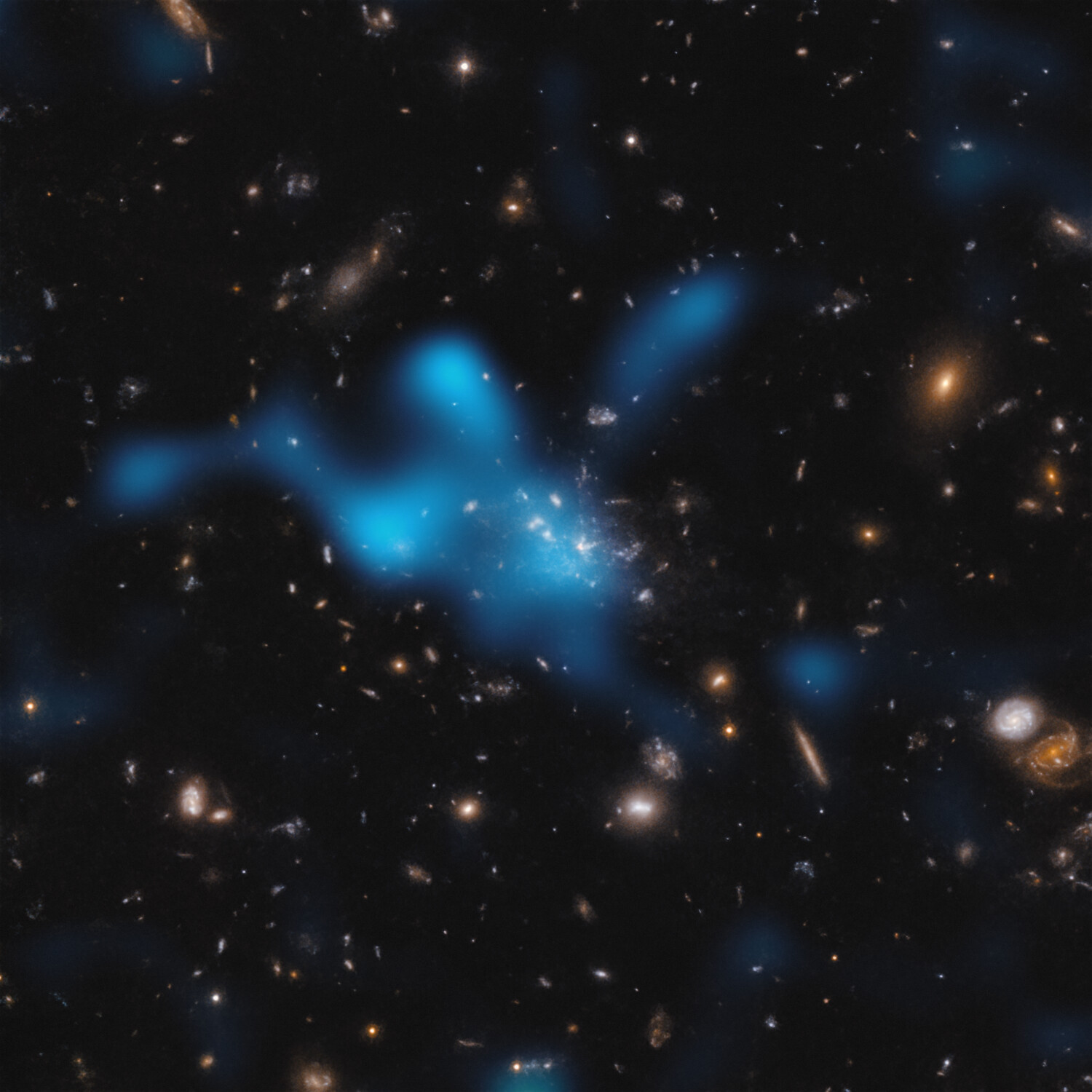 Astrônomos veem o surgimento de um aglomerado de galáxias da época em que o Universo nasceu Astrônomos veem o surgimento de um aglomerado de galáxias da época em que o Universo nasceu