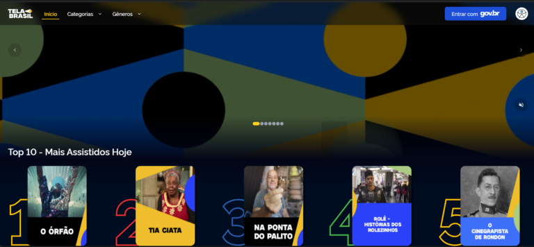 Governo lan&ccedil;a o Tela Brasil, um &ldquo;streaming&rdquo; com mais de 500 filmes nacionais, sem assinatura e de gra&ccedil;a